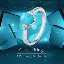 Load image into Gallery viewer, FANCIME December Birthstone Rings for Women Created Gernet Rings Sterling Silver 4-prong Halo Cubic Zirconia Engagement Wedding Ring Fine Jewelry for Women Girls Size 8
