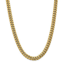 Load image into Gallery viewer, 14k Yellow Gold 9.3mm Miami Cuban Chain Necklace Lobster 26in for Men Women
