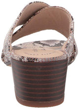 Load image into Gallery viewer, Clarks Women's Caroleigh Erin Heeled Sandal, Natural Snake Synthetic, 8.5
