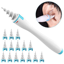 Load image into Gallery viewer, 2022 Spiral Ear Wax Removal Tool, Ear Cleaner kit Q-Grips Earwax Remover with 16 Pcs Soft Replacement Tips Suitable for Adult &amp; Kids (Blue)
