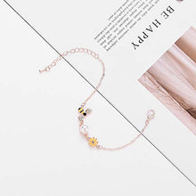 Load image into Gallery viewer, Eiffy CZ Crystal Yellow Honey Bumble Bee Sunflower Bracelets Bangles for Women Coconut Palm Trees Watermelon Bracelet Jewelry (Bee)
