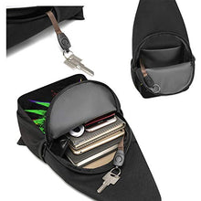 Load image into Gallery viewer, Alomama The Legend of Zelda The Ancient Evil Majoras Mask Sling Backpack Sling Bag Black Crossbody Daypack Casual Backpack for Travel, Hiking, Cycling, Camping for Women &amp; Men
