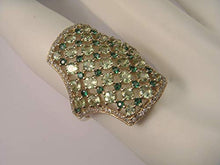 Load image into Gallery viewer, Stunning Art Deco 14K Yellow Gold Peridot Tsavorite Diamond Ring Band
