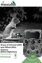 Load image into Gallery viewer, My Animal Command 4k Solar Powered Trail Camera 30MP Ultra HD Native Video Game Time Lapse Cam with Night Vision Motion Activated, IP66 Waterproof Outdoor Deer &amp; Wildlife Hunting Pack Bundle
