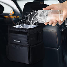 Load image into Gallery viewer, Car Trash Can with Lid, SANIWISE Automotive Waterproof Car Garbage Can, Collapsible Car Trash Bag Hanging, Car Accessories Interior Car Organizer
