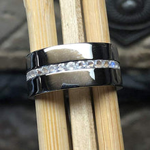 Load image into Gallery viewer, Natural Rainbow Moonstone 925 Solid Sterling Silver Men's Ring Size 6, 7, 8, 9, 10, 11, 12, 13
