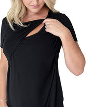 Load image into Gallery viewer, Kindred Bravely Eleanora Ultra Soft Bamboo Maternity and Nursing Nightgown/Lounge Dress (Black, XX-Large)
