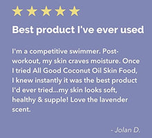 Load image into Gallery viewer, All Good Organic Coconut Oil Skin Food w/Lavender Essential Oil - Natural Moisturizing Skin Care - Non GMO - Vegan - 7.5 oz (Lavender)
