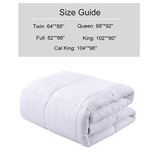 Load image into Gallery viewer, WhatsBedding Down Alternative Quilted Comforter - All Season White Lightweight Duvet Insert or Stand-Alone Comforter with Corner Tabs - King Size（102×90 Inch）
