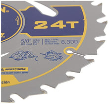 Load image into Gallery viewer, IRWIN Tools MARATHON Carbide Corded Circular Saw Blade, 7 1/4-inch, 24T (24030)
