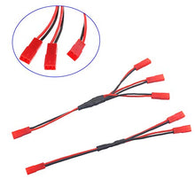 Load image into Gallery viewer, Share Goo 4PCS JST Plug Splitter,JST Male Female Y Cable,JST Y Parallel Adapter Splitter Harness Compatible with Traxxas TRX-4 1/10 RC Car Crawler ESC Battery Motor Cooling Fan,15CM/5.9"
