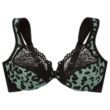 Load image into Gallery viewer, Glamorise Women's Full Figure Plus Size Wonderwire Front-Close Bra Underwire #1245, Centennial Leopard, 40F
