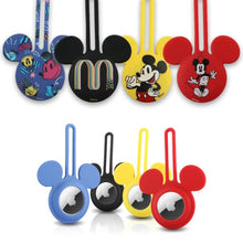 Load image into Gallery viewer, Disney Mickey Mouse Ears 4-Pack Silicone Airtag Holder Case- 4 Airtag Keychain Holder Included- Mickey Mouse Airtag Loop with 4 Designs- Keychain Accessories for Apple Airtag- Airtag Case 4 Pack

