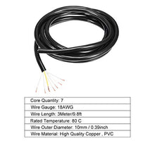 Load image into Gallery viewer, uxcell RVV Wire Cable Extension Cord Copper Wire Electric Conductor 7 Core 18 AWG 3Meter/9.8ft Length
