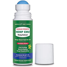 Load image into Gallery viewer, Hemp Emu Roll-on Gel - Made in USA - 3 fl oz - Natural Gel for Discomfort in Knees, Joints and Lower Back - Hemp Oil Extract Gel with Emu Oil &amp; Menthol
