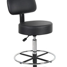 Load image into Gallery viewer, Boss Office Products B16245-BK Be Well Medical Spa Drafting Stool with Back,  Black
