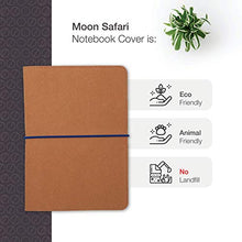 Load image into Gallery viewer, Moonsafari A4 Reusable Notebook Cover &amp; Rocketbook Cover Smart Business Notebook Cover for Everlast, Fusion, Wave, Moleskin and More with Pen Loop &amp; Business Card Holder - Brown,A4/Letter 11" x 8
