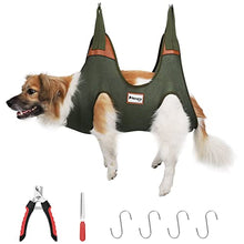 Load image into Gallery viewer, PETNANNY Dog Grooming Hammock Harness: Cat Dog Grooming Sling for Pet Small Dog Nail Trimming Clipping Hammock with Nail Clippers/File/Trimmer(Large)
