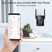 Load image into Gallery viewer, rockspace WiFi Extender - 1.2 Gigabit Wireless Signal Booster up to 2640sq.ft - 5 GHz/2.4 GHz Dual Band Amplifier with Ethernet Port, Wireless Internet Repeater Gigabit Wired Mode in 8 Second Setup
