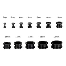 Load image into Gallery viewer, Oyaface 6 PCS Tunnels Screw Fit Plugs 10G-3/4" 3112L Stainless Steel Ear Gauges Expanders Set Body Piercing 16mm
