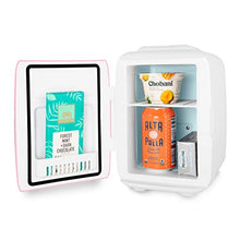 Load image into Gallery viewer, Cooluli Skincare Mini Fridge for Bedroom - Car, Office Desk &amp; Dorm Room - Portable 4L/6 Can Electric Plug In Cooler &amp; Warmer for Food, Drinks, Beauty &amp; Makeup - 12v AC/DC &amp; Exclusive USB Option, Pink
