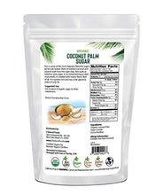 Load image into Gallery viewer, Organic Coconut Palm Sugar - Great For Desserts, Baking, Coffee, Tea, Oatmeal, &amp; More - Unrefined, Vegan, Gluten Free, Non GMO, &amp; Kosher - 1 lb
