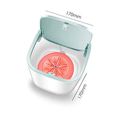 Load image into Gallery viewer, ZJFFJZ 2020 New Mini USB Portable Washing Machine, Folding Fully automatic Laundry Machine, Turbine Washer, Low Noise,Low Washing Machine for Dorms, outdoor,Apartments,Business Trips (Pink)
