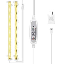 Load image into Gallery viewer, Mosthink LED Plant Grow Light Strips Full Spectrum for Indoor Plants with Auto ON / Off Timer, 48 LEDs / 4 Dimmable Levels, Sunlike Grow Lamp for Hydroponics Succulent, 2 Pack
