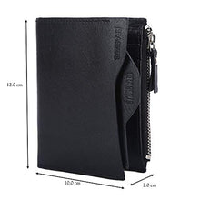 Load image into Gallery viewer, Erasmus Wallet for Men RFID Blocking Leather, ID Window, Bifold Zipper Wallet, Extra Capacity Travel Wallet, Gift box
