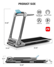 Load image into Gallery viewer, OVICX Q2S Folding Portable Treadmill Manual Compact Walking Running Machine for Home Gym Workout Electric Desk Treadmills with LED Display Device Holder Treadmills for Small Spaces
