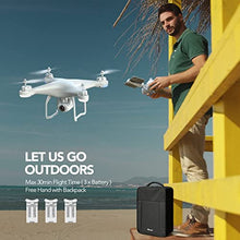 Load image into Gallery viewer, Potensic T25 Drone with Camera for Adults, 2K GPS FPV Camera Drone with Backpack, 3 Batteries, Auto Return Home, Follow Me, Waypoint Fly, Altitude Hold, 2022 Upgraded
