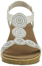 Load image into Gallery viewer, Skechers Women's Beverlee-Date Glam Sandal Wedge, White, 6

