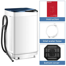 Load image into Gallery viewer, RELAX4LIFE Washing Machine Portable Washer W/ 10 Lbs Weight Capacity Washer and Dryer Full Automatic Washing Machine (Blue&amp;White)
