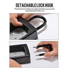 Load image into Gallery viewer, Key Lock Box Wall Mounted, Portable Lock Box for House Key, 5 Key Capacity, Weatherproof Resettable Code House Key Safe Security Lock Box for Indoor, Outdoor, Garage, Garden, Store (1 Pack)
