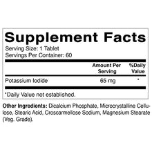 Load image into Gallery viewer, Best Naturals Potassium Iodide 65 mg - Dietary Supplement, 60 Tablets
