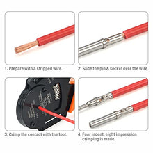 Load image into Gallery viewer, IWISS IWD-1620 Deutsch Size 16 Crimper, Solid Barrel Contact &amp; Circular Connector Contacts Crimping Tool, 8 Indents Wire Crimper, AWG16 to AWG20
