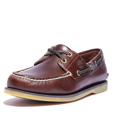 Load image into Gallery viewer, Timberland Men's Classic 2-Eye Boat Shoe, Rootbeer/Brown, 10 M
