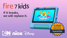Load image into Gallery viewer, Amazon Fire 7 Kids tablet, ages 3-7. Top-selling 7" kids tablet on Amazon - 2022. Set time limits, age filters, educational goals, and more with parental controls, 16 GB, Blue
