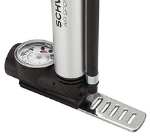 Load image into Gallery viewer, Schwinn Air Sport Pro Foot to Floor Frame Pump with Gauge Fits Schrader and Presta Valve Types, Silver
