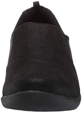Load image into Gallery viewer, Clarks Women's CloudSteppers Sillian Paz Slip-On Loafer, Black Synthetic Nubuck, 8 M US
