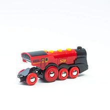 Load image into Gallery viewer, BRIO World 33592 Mighty Red Action Locomotive | Battery Operated Toy Train With Light and Sound Effects for Kids Age 3 and Up
