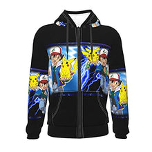 Load image into Gallery viewer, 3d Digital All Over Print Ash Zip Up Hoodie Casual Pullover Hooded Jacket Sweatshirts For Boys/Girls/Teenage 18-20 Years
