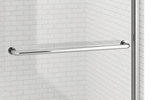 Load image into Gallery viewer, Basco RTLA05B6070XPBN Rotolo Sliding Shower Door, Brushed Nickel, 56-60 in. Wide x 70 in. high, AquaGlideXP Clear
