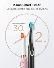 Load image into Gallery viewer, Fairywill Dual Sonic Electric Toothbrushes for Adults &amp; Kids - 10 Brush Heads 2 Travel Cases Included, 5 Modes with Smart Timer, Rechargeable Whitening Toothbrush USB Charging Lasts 30 Days
