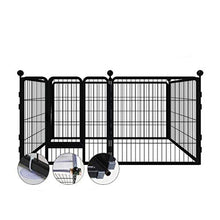 Load image into Gallery viewer, N/D Pet Fence for Medium and Large Dogs — 6 pet cage Plates, pet Fence, Square Pole, Foldable pet Fence, Gauge Ring, Training Ring, pet Supplies for Indoor/Outdoor kennels
