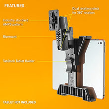 Load image into Gallery viewer, iBOLT TabDock Bizmount AMPs - Heavy Duty Drill Base Mount for All 7" - 10" Tablets ( iPad , Samsung Tab ) for Cars, Desks, Countertops: Great for Commercial Vehicles, Trucks, Schools, and Businesses
