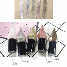 Load image into Gallery viewer, Erinde 5 Colors Glitter Eyeliner Liquid Set, Metallic Shimmer Eyeshadow, Silver Gold Diamond Eye Liner Stick, Long Lasting Glow Eyeliner Eye Shadow, Ideal Gift Make Eyes Sparkle
