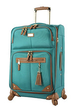 Load image into Gallery viewer, Steve Madden Designer Luggage - Checked Large 28 Inch Softside Suitcase - Expandable for Extra Packing Capacity - Lightweight Bag with Rolling Spinner Wheels (Harlo Teal Blue)
