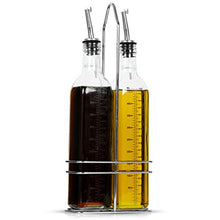 Load image into Gallery viewer, Simpli-Magic Oil and Vinegar Dispensers, 450 ML, Stainless/Clear
