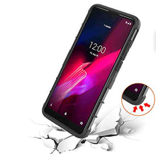 Load image into Gallery viewer, JACKPOT WIRELESS for T-Mobile Revvl 4 Cover Shockproof with Temper Glass Kickstand and Belt Clip Hybrid Heavy Duty Full Body Protective Case (Black)
